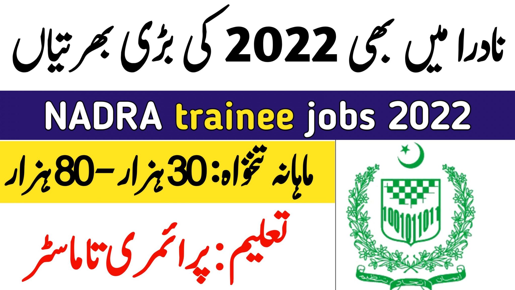 NADRA Jobs 2023 Apply)